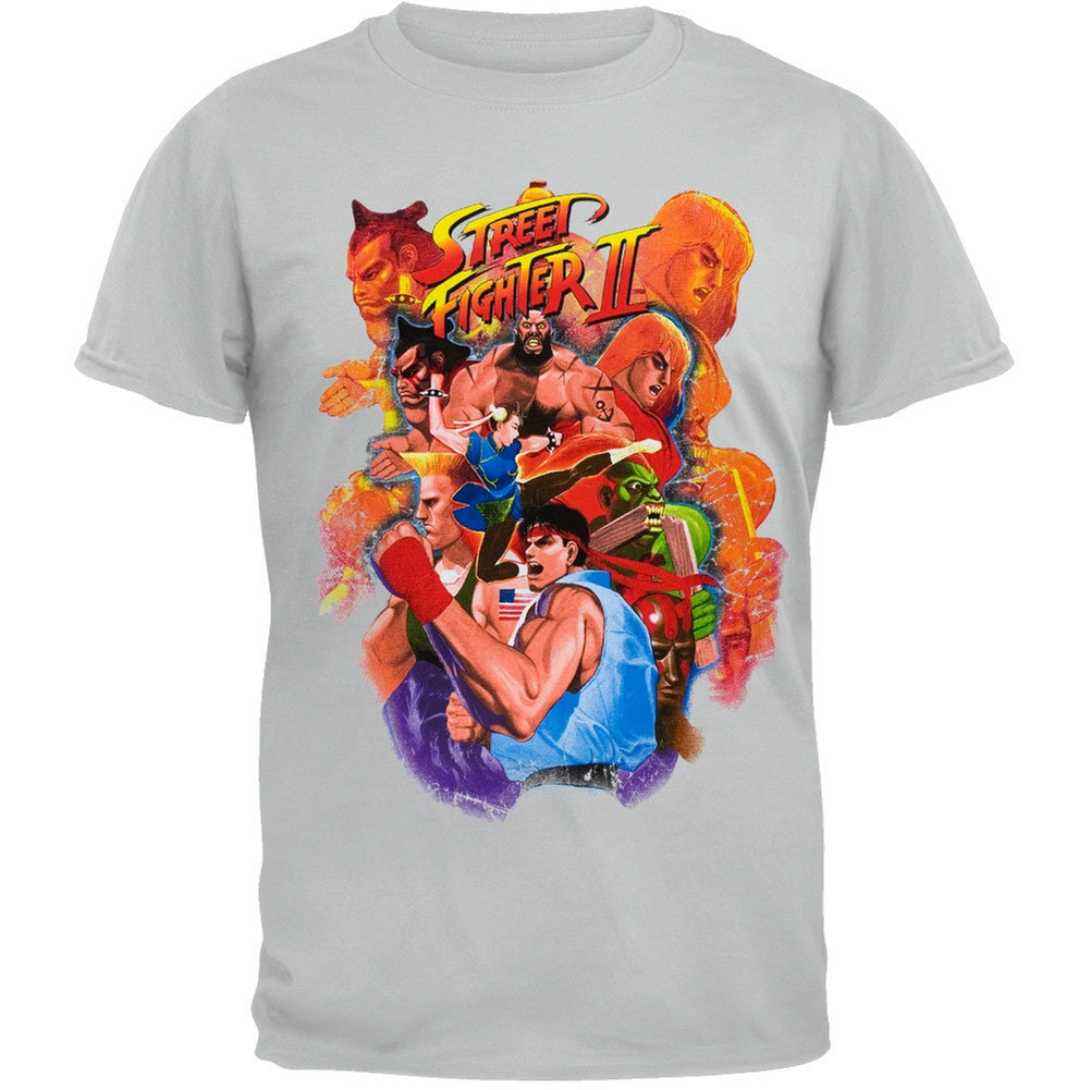 Street Fighter - Box Punch Soft T-Shirt Men's T-Shirts Street Fighter (video game) SM Grey