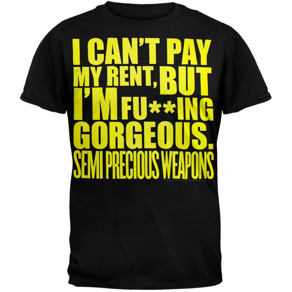 Semi Precious Weapons - Gorgeous T-Shirt Men's T-Shirts Semi-Precious Weapons SM Black