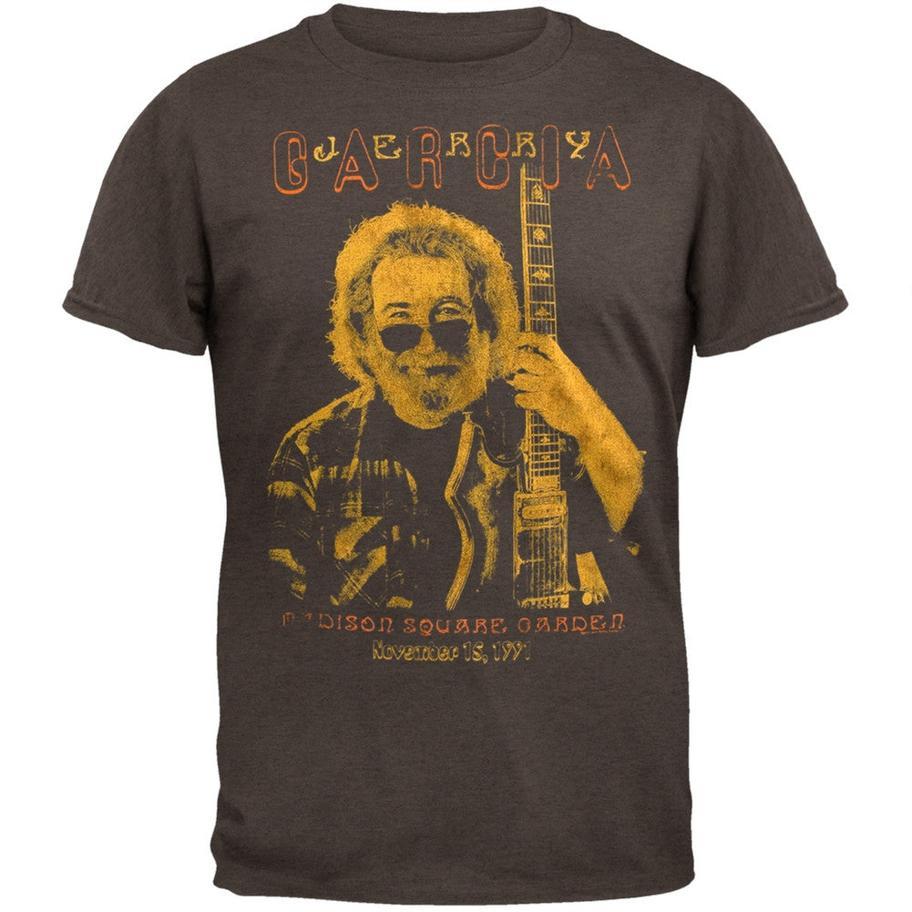 Jerry Garcia - MSG 91 Soft T-Shirt Men's T-Shirts Jerry Garcia MD Brown