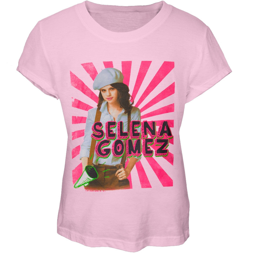 Selena Gomez - White Beret Girls T-Shirt Youth T-Shirts Selena Gomez