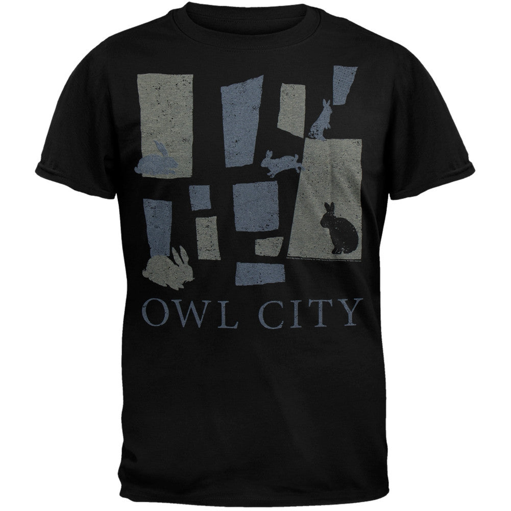 Owl City - Bunnies T-Shirt Men's T-Shirts Owl City LG Black