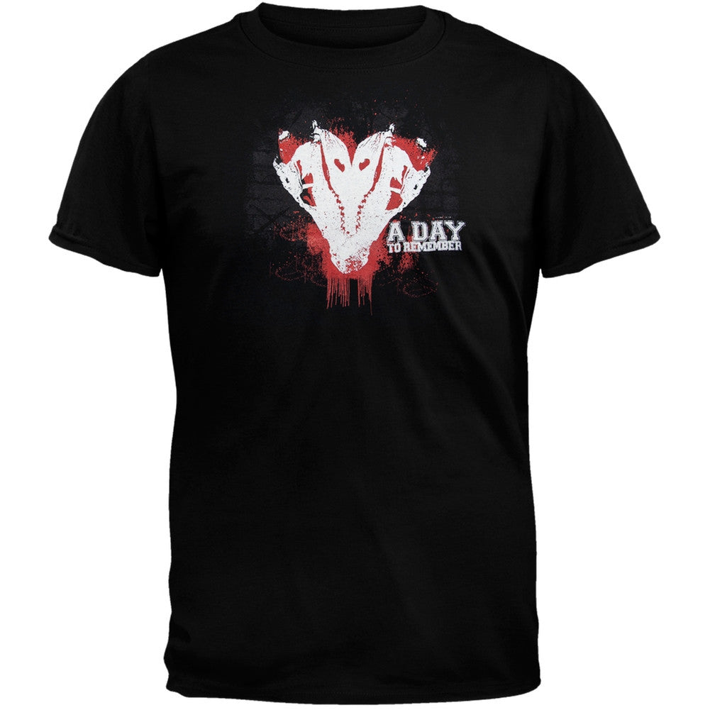 A Day To Remember - Gator Heart T-Shirt Men's T-Shirts A Day To Remember SM Black