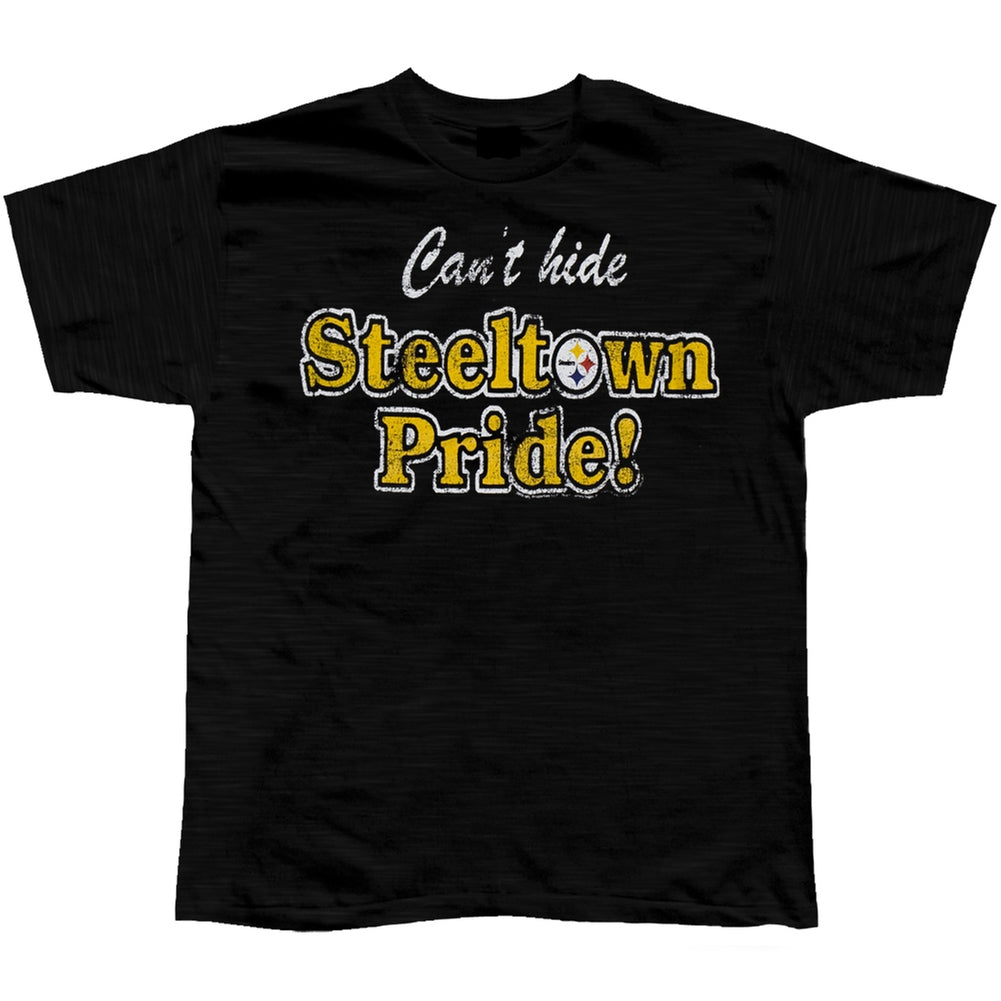 Pittsburgh Steelers - Steeltown Pride Soft T-Shirt Men's T-Shirts Pittsburgh Steelers LG Black