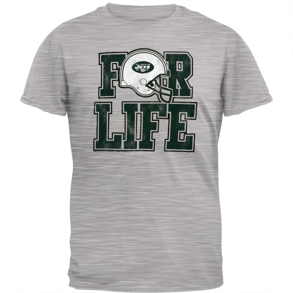 New York Jets - For Life Soft T-Shirt Men's T-Shirts New York Jets LG Grey