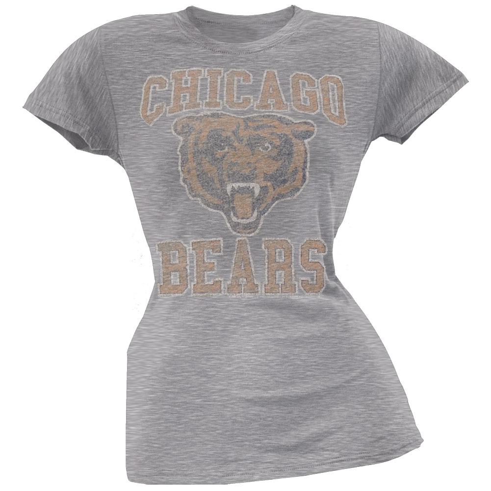 Chicago Bears - Vintage Logo Juniors T-Shirt Juniors T-Shirts Chicago Bears MD Grey