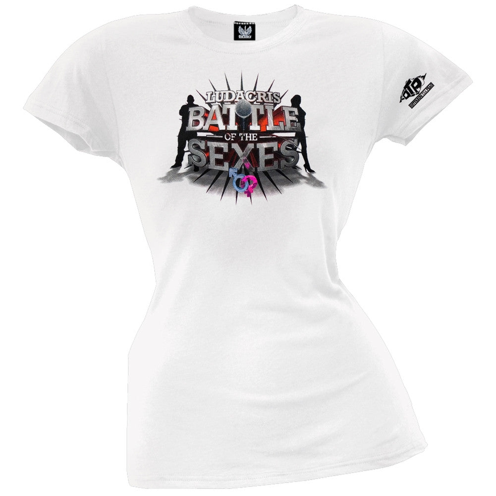 Ludacris - Battle Of The Sexes Juniors T-Shirt Juniors T-Shirts Ludacris LG White