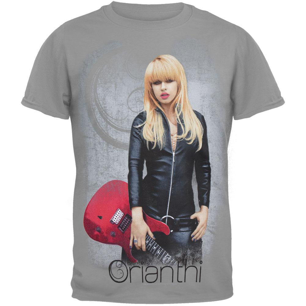 Orianthi - Leather & Strings 2010 Tour Soft T-Shirt Men's T-Shirts Orianthi LG Grey