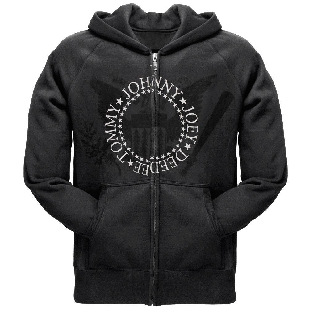 Ramones - Seal Premium Zip Hoodie Men's Hoodies Ramones 2XL Black