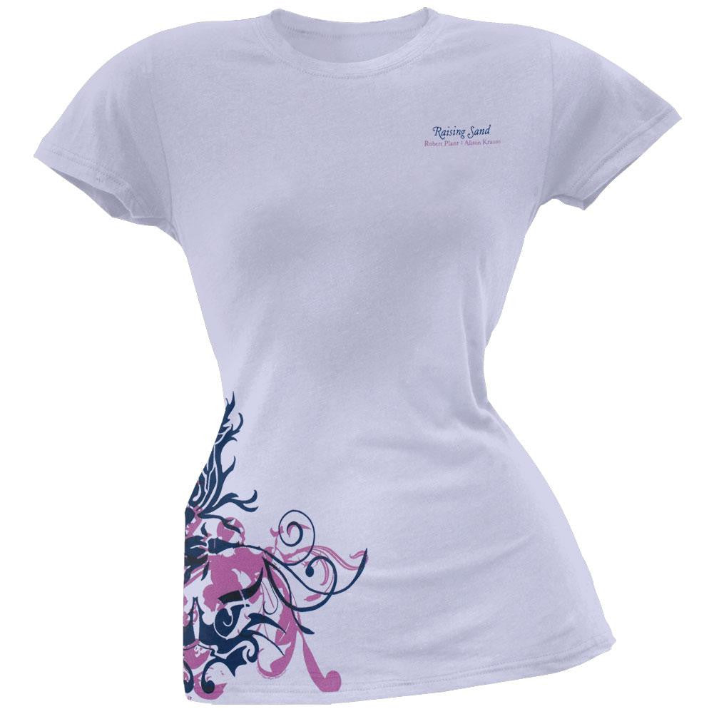 Robert Plant & Alison Krauss - Side Image Juniors T-Shirt Juniors T-Shirts Robert Plant MD Lavender