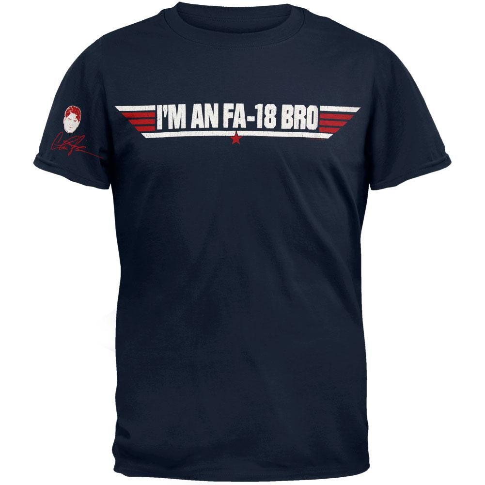 Charlie Sheen - FA-18 Bro T-Shirt Men's T-Shirts Charlie Sheen 2XL Blue