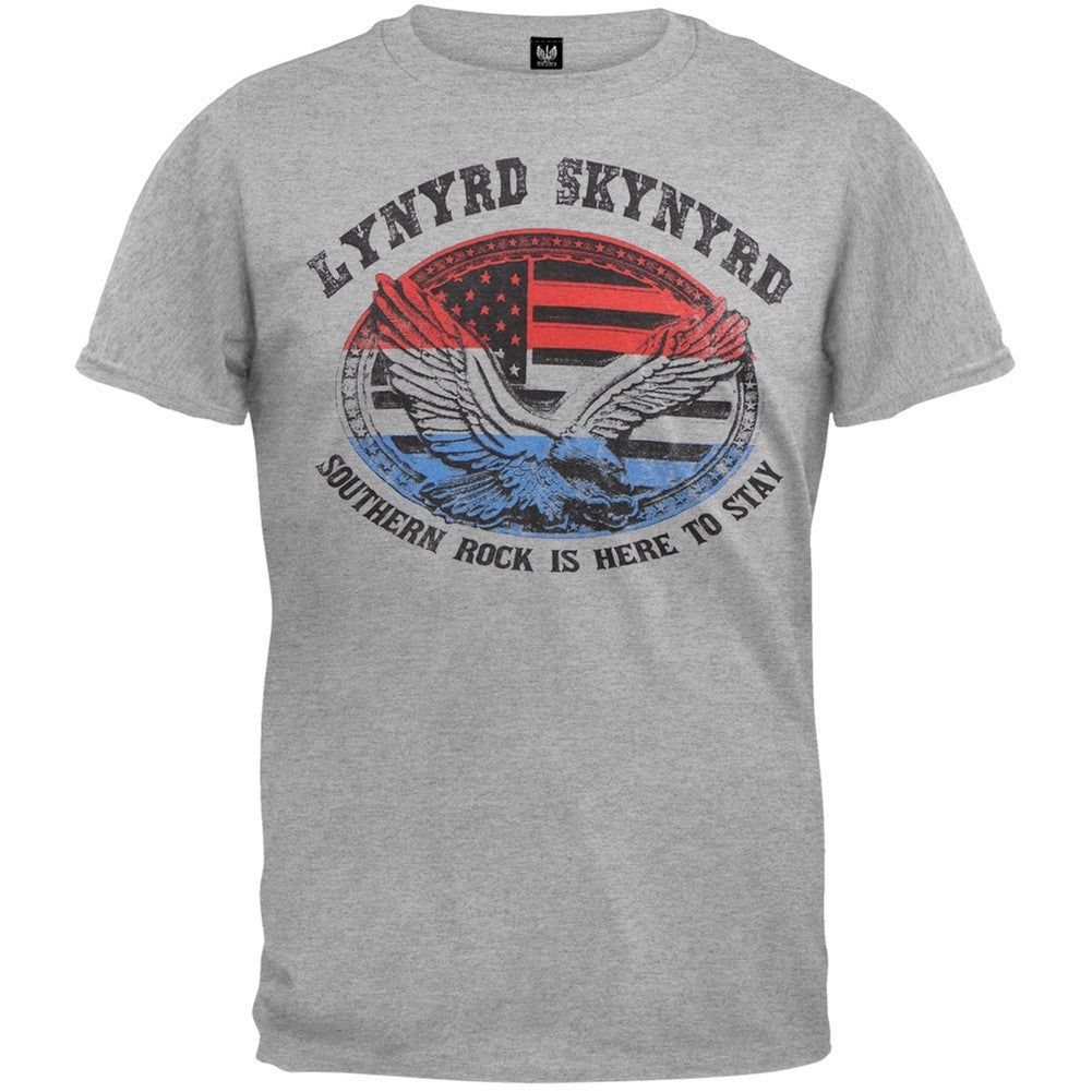 Lynyrd Skynyrd - Here To Stay T-Shirt Men's T-Shirts Lynyrd Skynyrd SM Grey