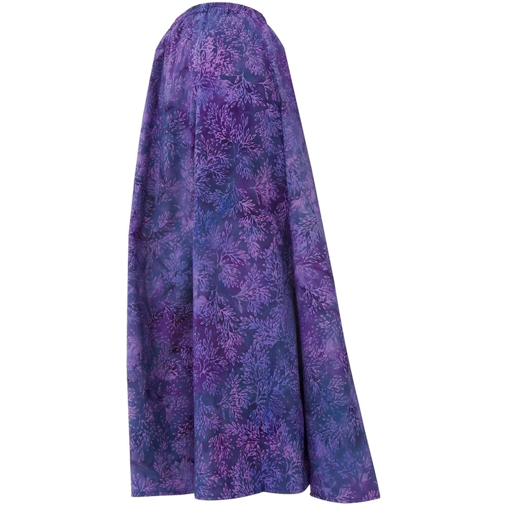 Hand Printed Bali Batik Purple Skirt Women's Skirts Old Glory