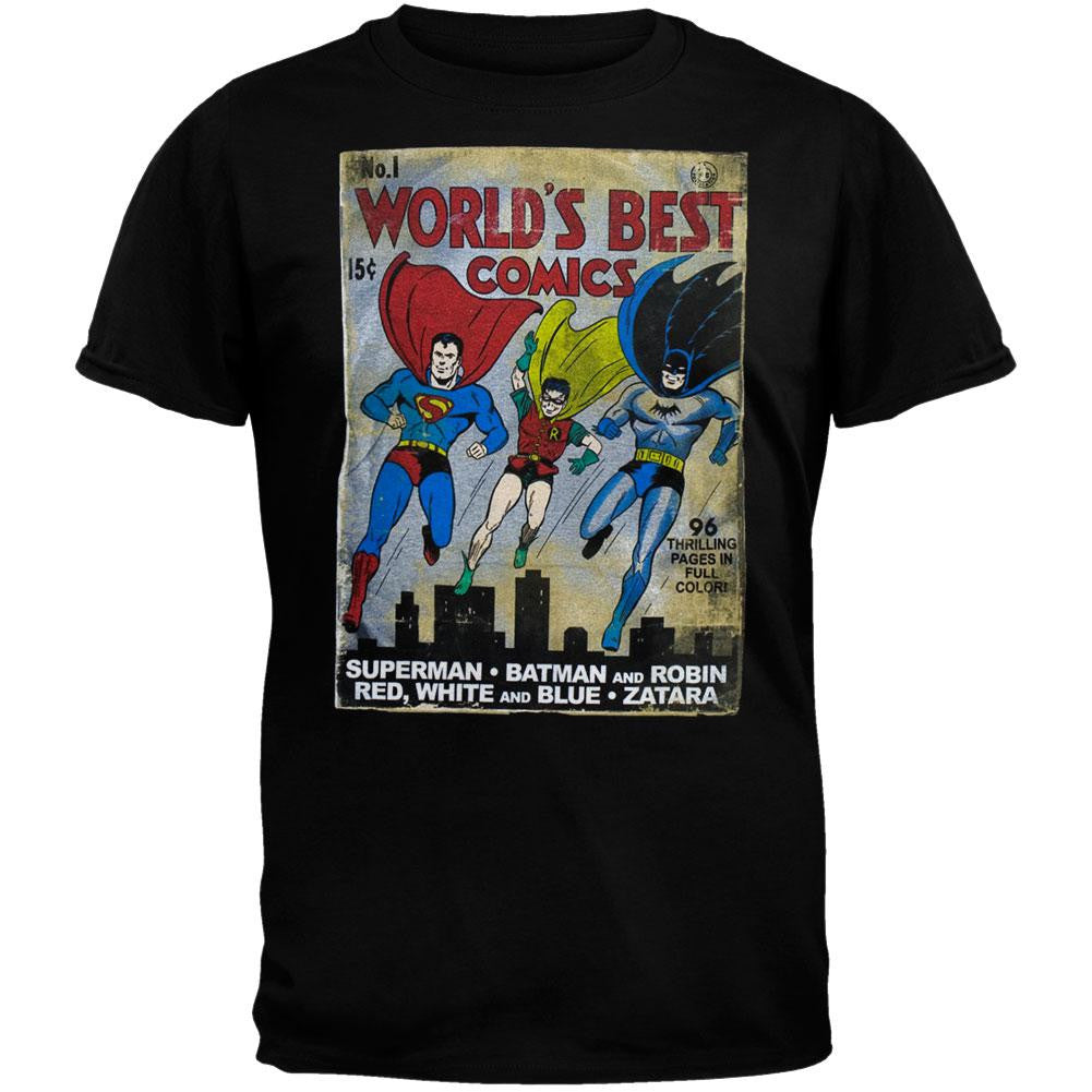 Batman & Superman - Best Comics T-Shirt Men's T-Shirts Batman MD Black