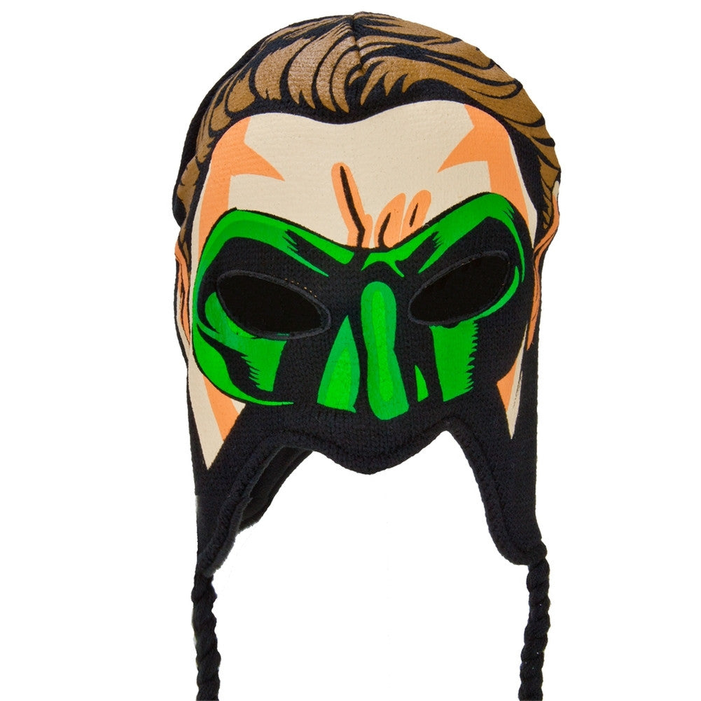 Green Lantern - Mask Peruvian Knit Hat Peruvian Knit Hats Old Glory