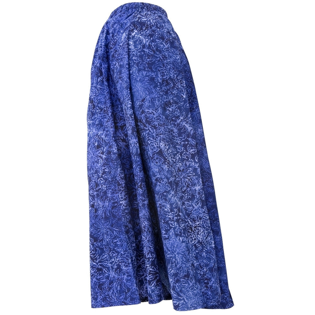 Hand Printed Bali Batik Blue Skirt Women's Skirts Old Glory
