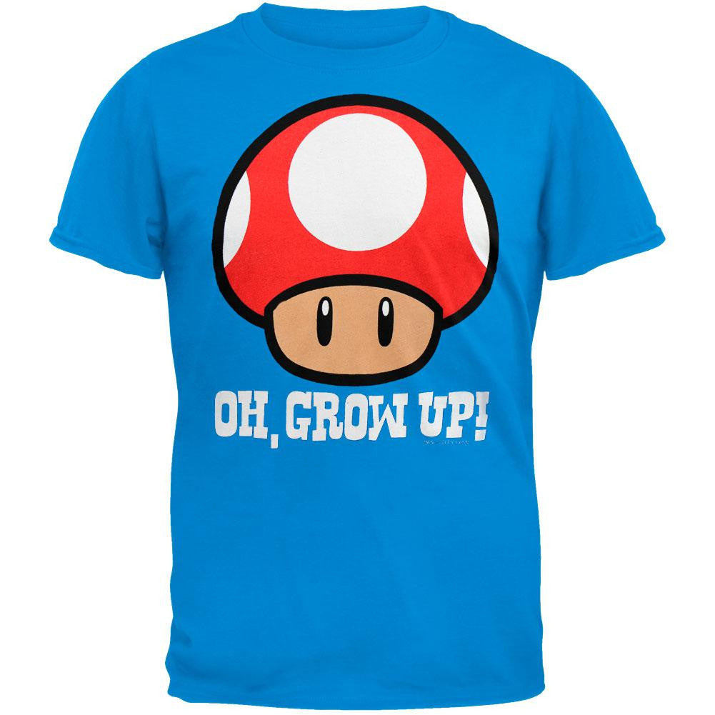 Nintendo - Grow Up Blue T-Shirt Men's T-Shirts Nintendo LG Blue