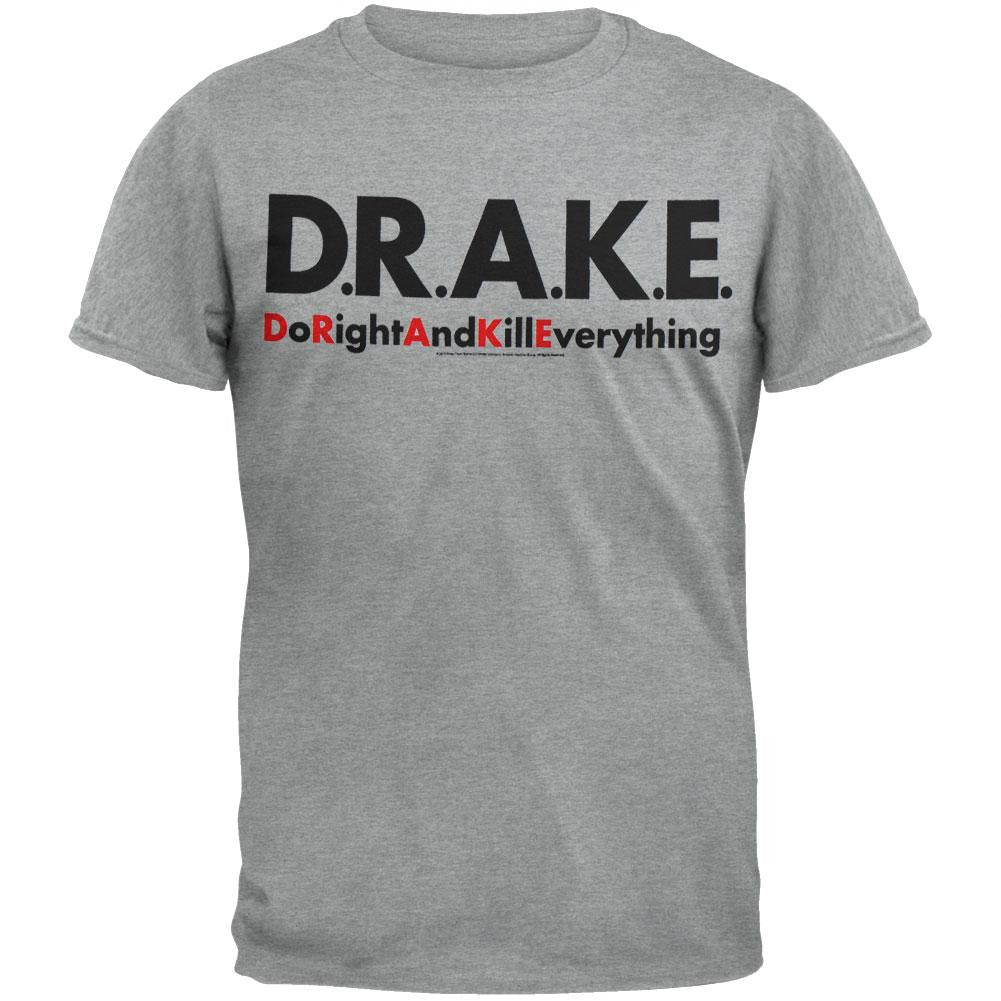 Drake - D.R.A.K.E. T-Shirt Men's T-Shirts Drake LG Grey