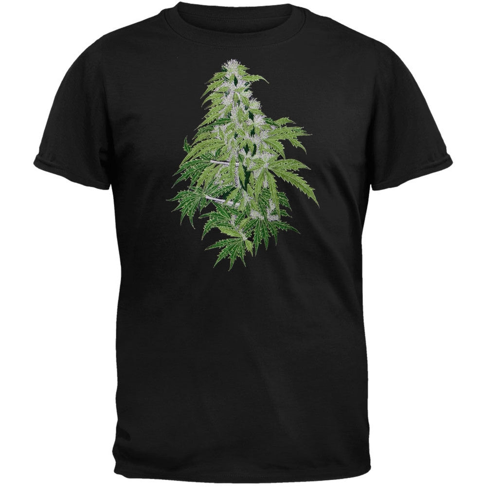 Embroidered Kind Bud - T-Shirt Men's T-Shirts Old Glory LG Black