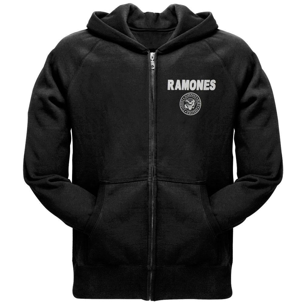 Ramones - Seal Zip Hoodie Men's Hoodies Ramones MD Black