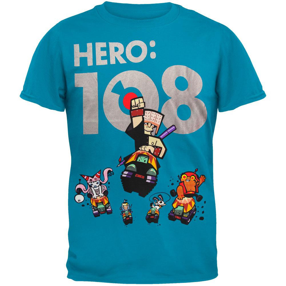 Hero: 108 - Travelin Team Soft T-Shirt Men's T-Shirts Hero 108 2XL Blue