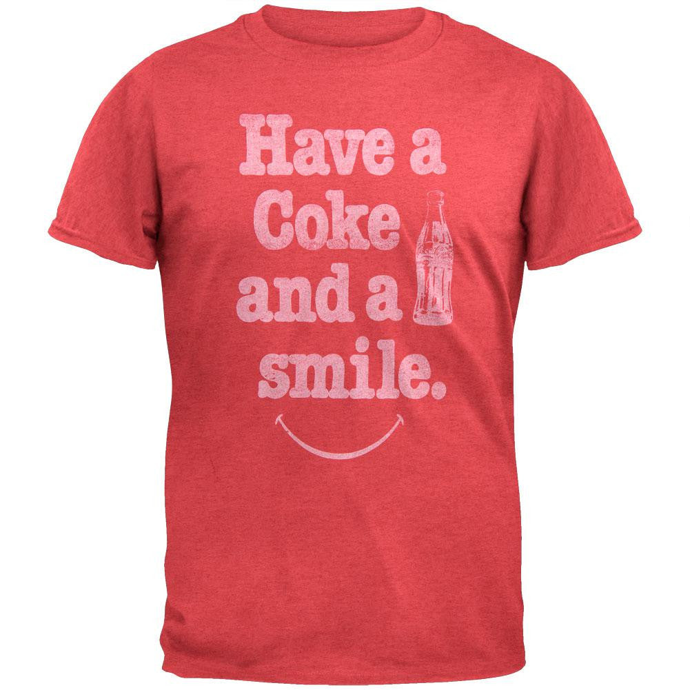 Coca-Cola - Have A Smile Soft T-Shirt Men's T-Shirts Coca-Cola 2XL Red