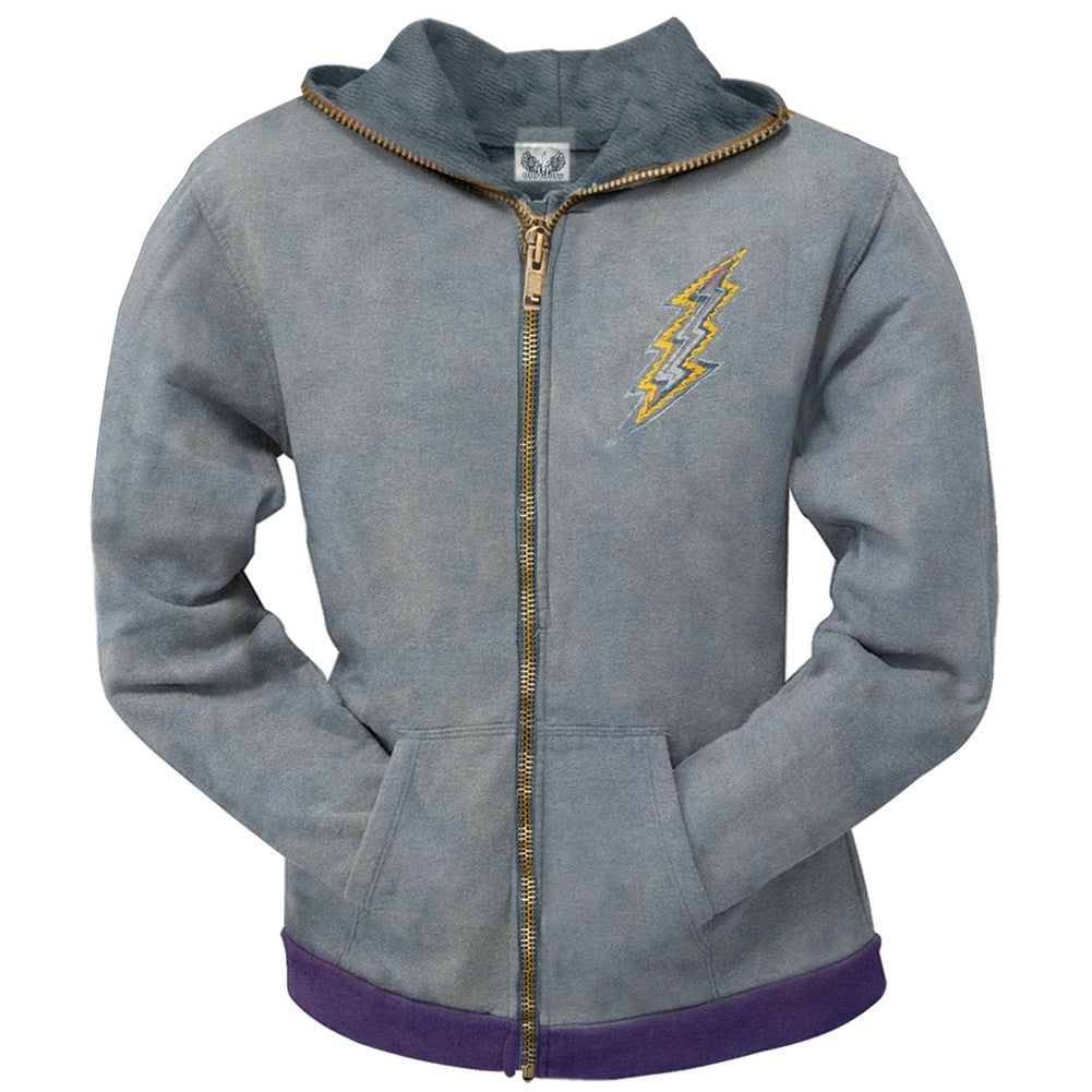 AC/DC - In Concert Premium Juniors Zip Hoodie Juniors Hoodies AC/DC 1 Light Blue