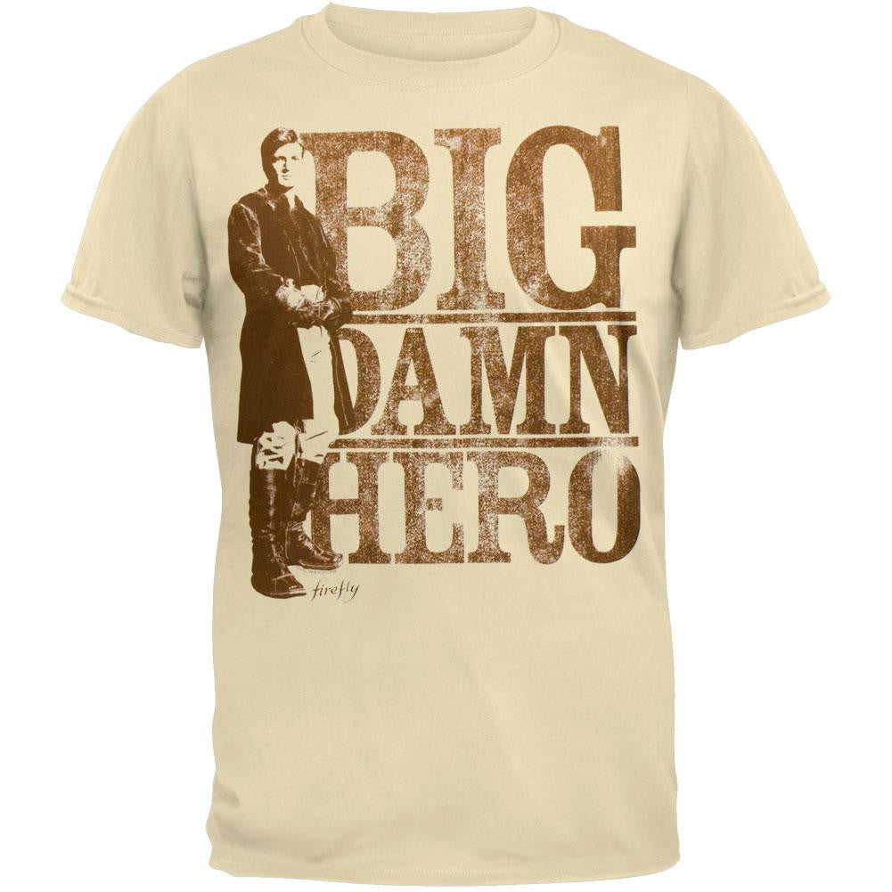 Firefly - Big Damn Hero T-Shirt Men's T-Shirts Firefly SM Beige