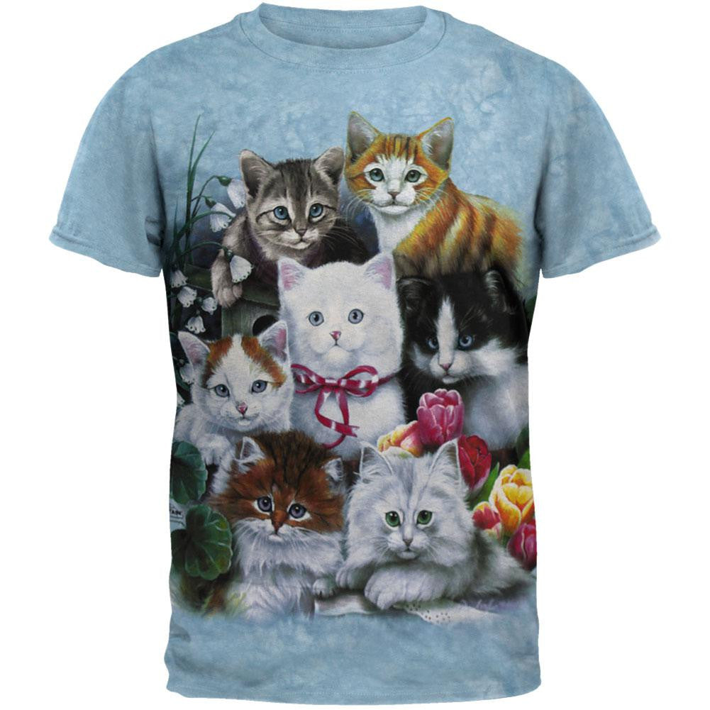 Kittens T-Shirt Men's T-Shirts Old Glory 2XL Blue