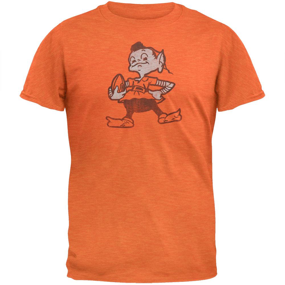 Cleveland Browns - Logo Scrum Legacy Premium T-Shirt Men's T-Shirts Cleveland Browns MD Orange