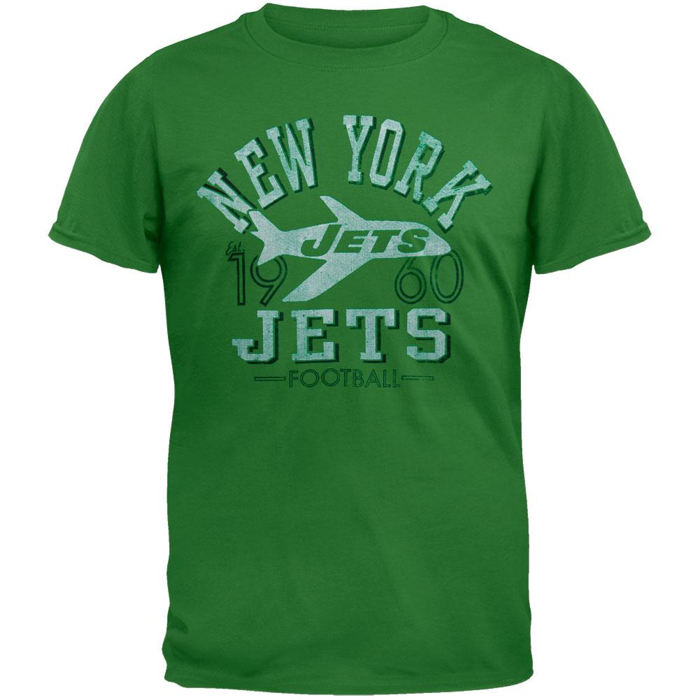 New York Jets - Logo Fadeaway Premium T-Shirt Men's T-Shirts New York Jets 2XL Green