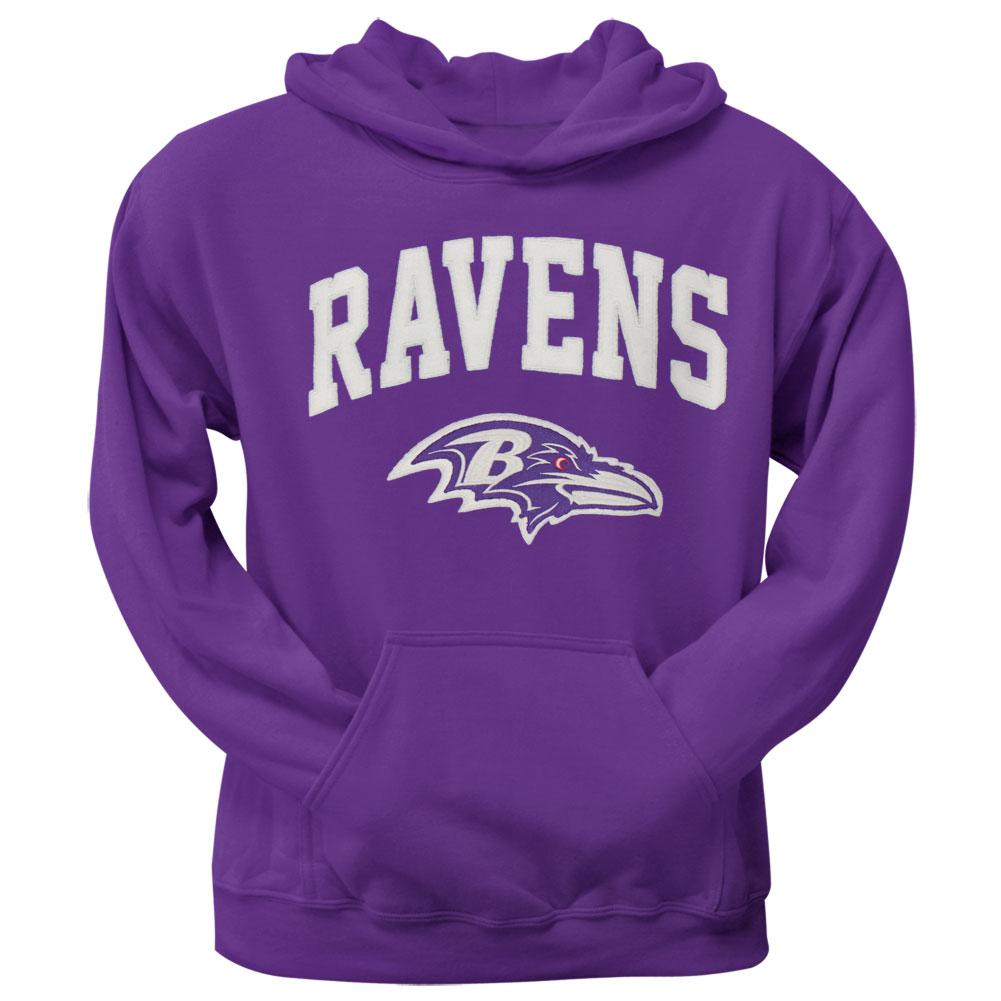Baltimore Ravens - Logo Scrimmage Premium Pullover Hoodie Men's Hoodies Baltimore Ravens SM Purple