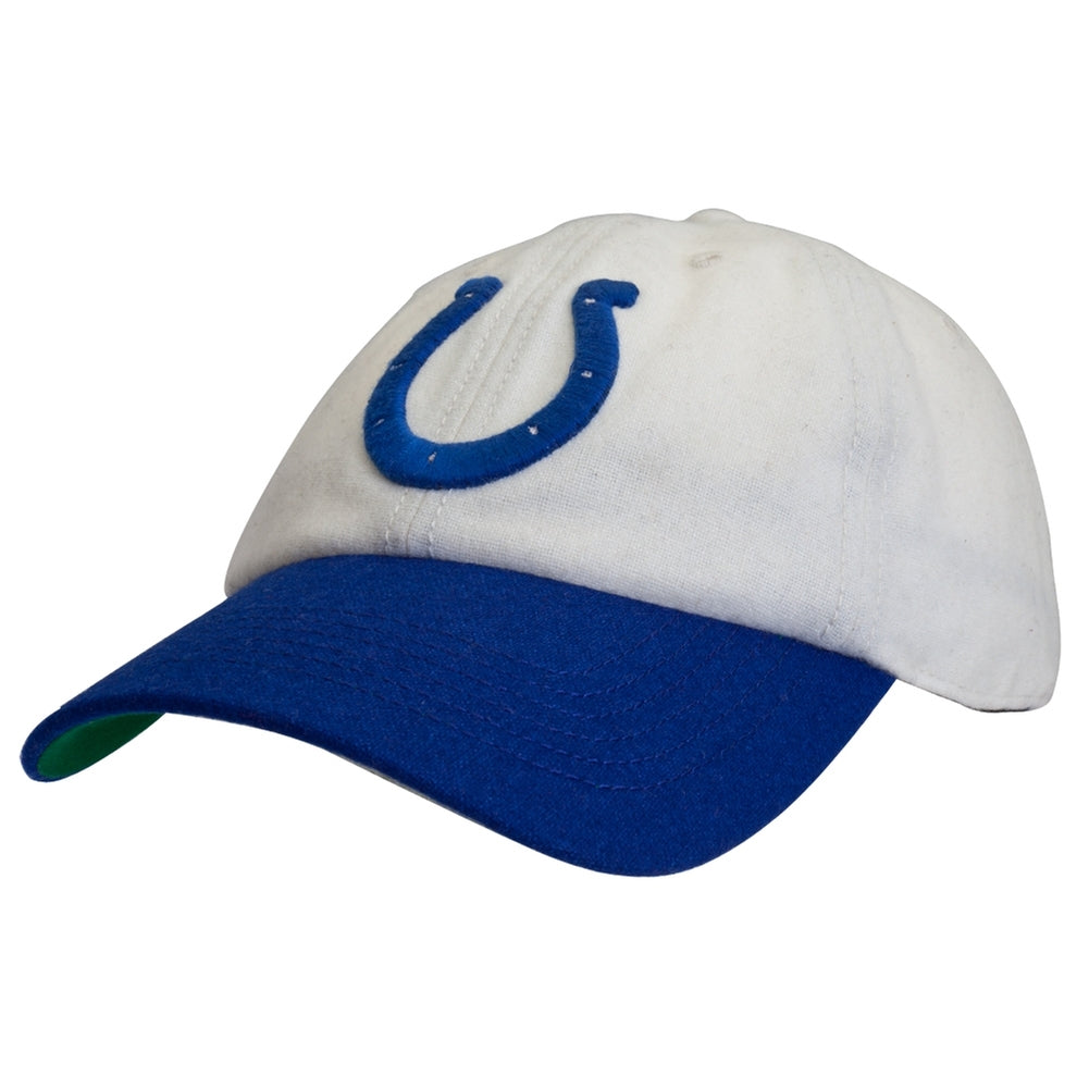 Indianapolis Colts - Logo Brooksby Adjustable Baseball Cap Adjustable Baseball Caps Old Glory OS White