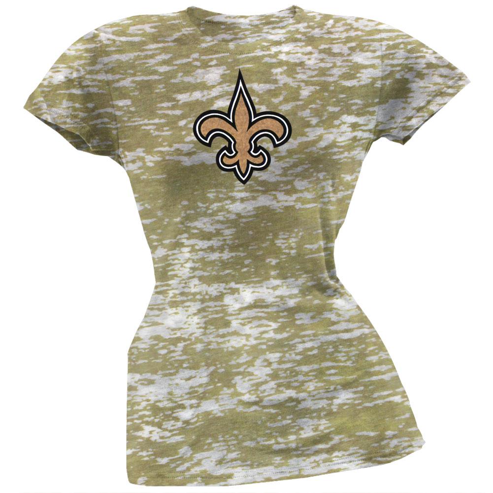 New Orleans Saints - Logo Juniors T-Shirt Juniors T-Shirts New Orleans Saints LG Gold