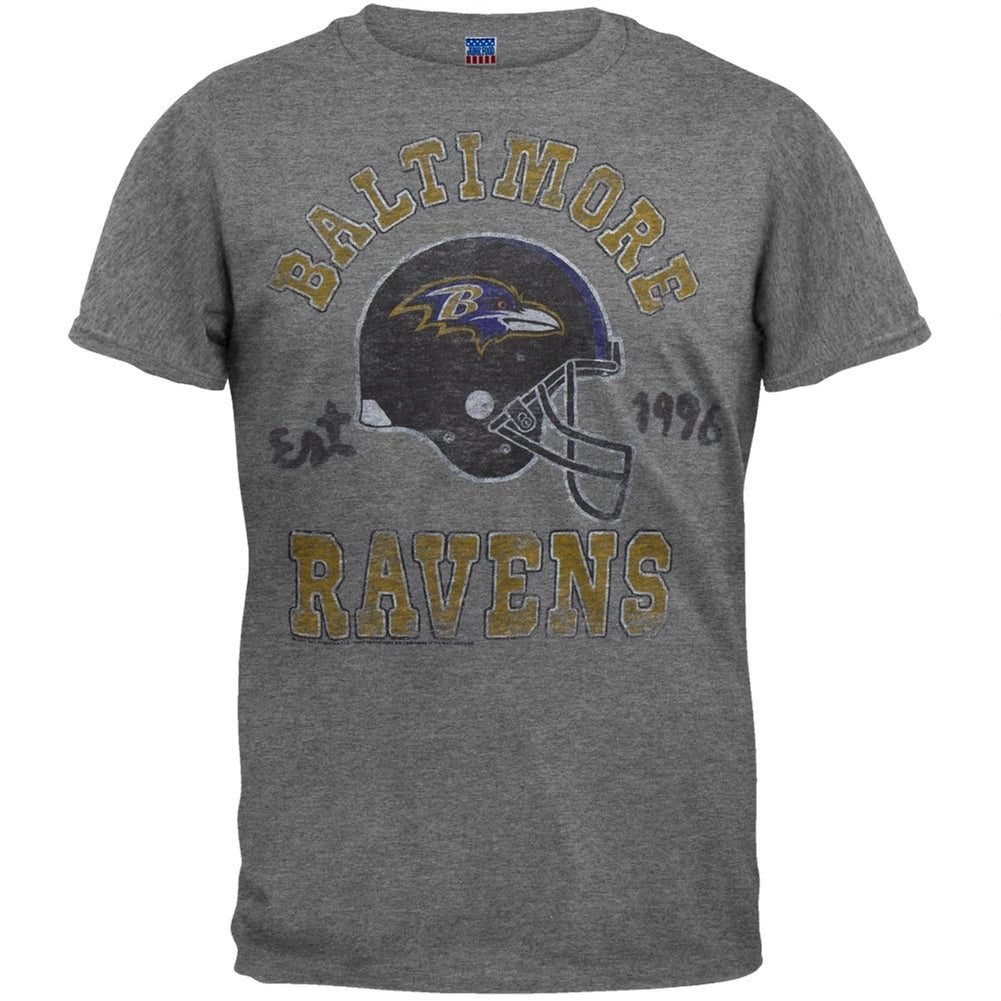 Baltimore Ravens - Est 1996 Soft Grey T-Shirt Men's T-Shirts Baltimore Ravens SM Grey