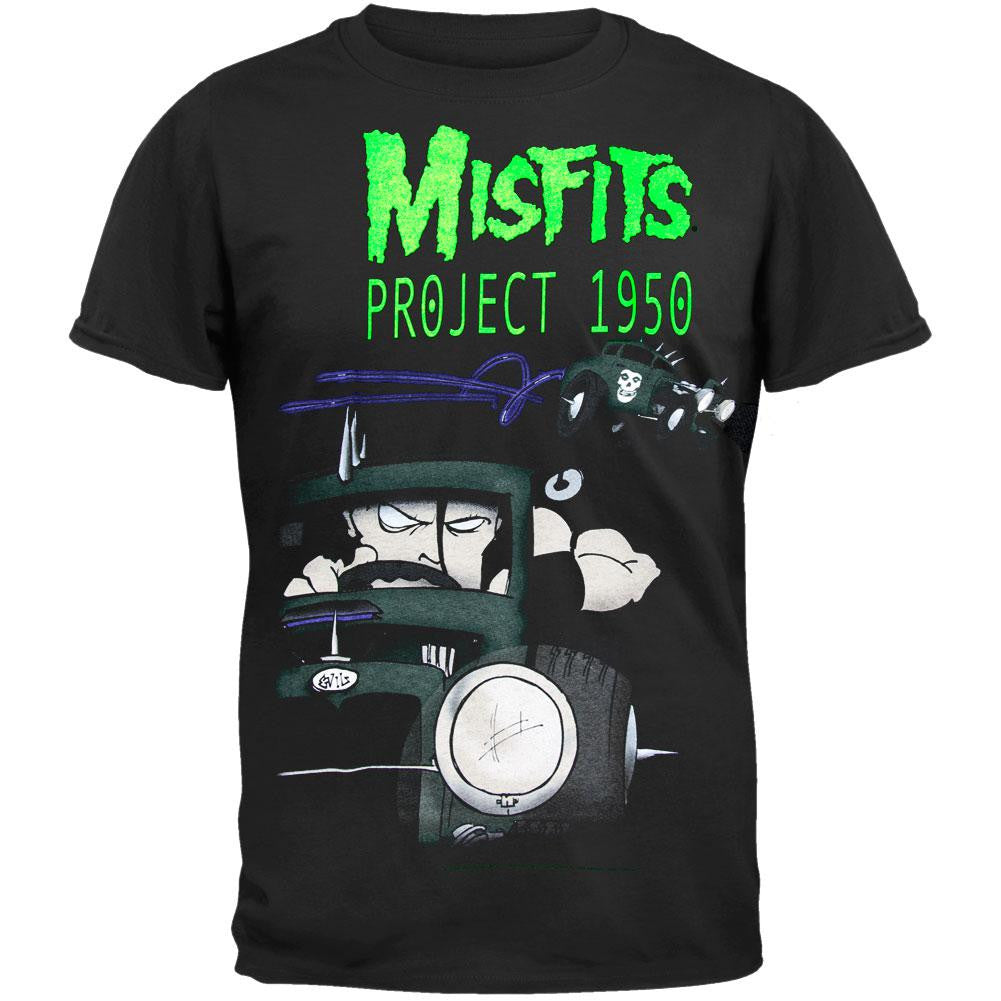 Misfits - Car Project 1950 T-Shirt Men's T-Shirts Misfits SM Black