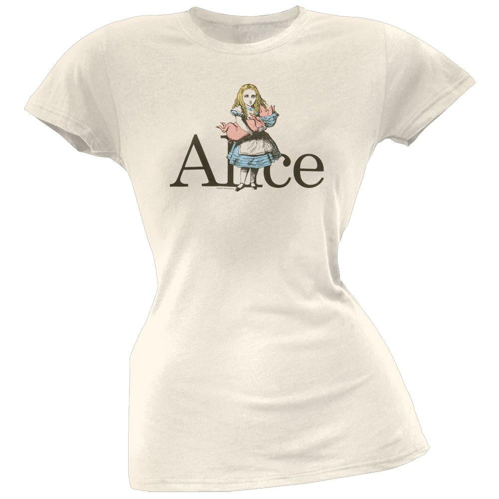 Alice In Wonderland - Turned Into A Pig Juniors T-Shirt Juniors T-Shirts Alice in Wonderland XL Off-White