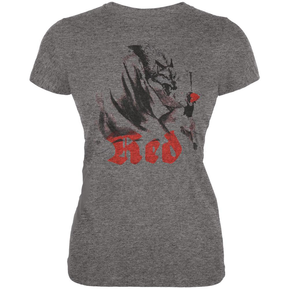 Little Red Riding Hood - Red Juniors T-Shirt Juniors T-Shirts Little Red Riding Hood SM Grey