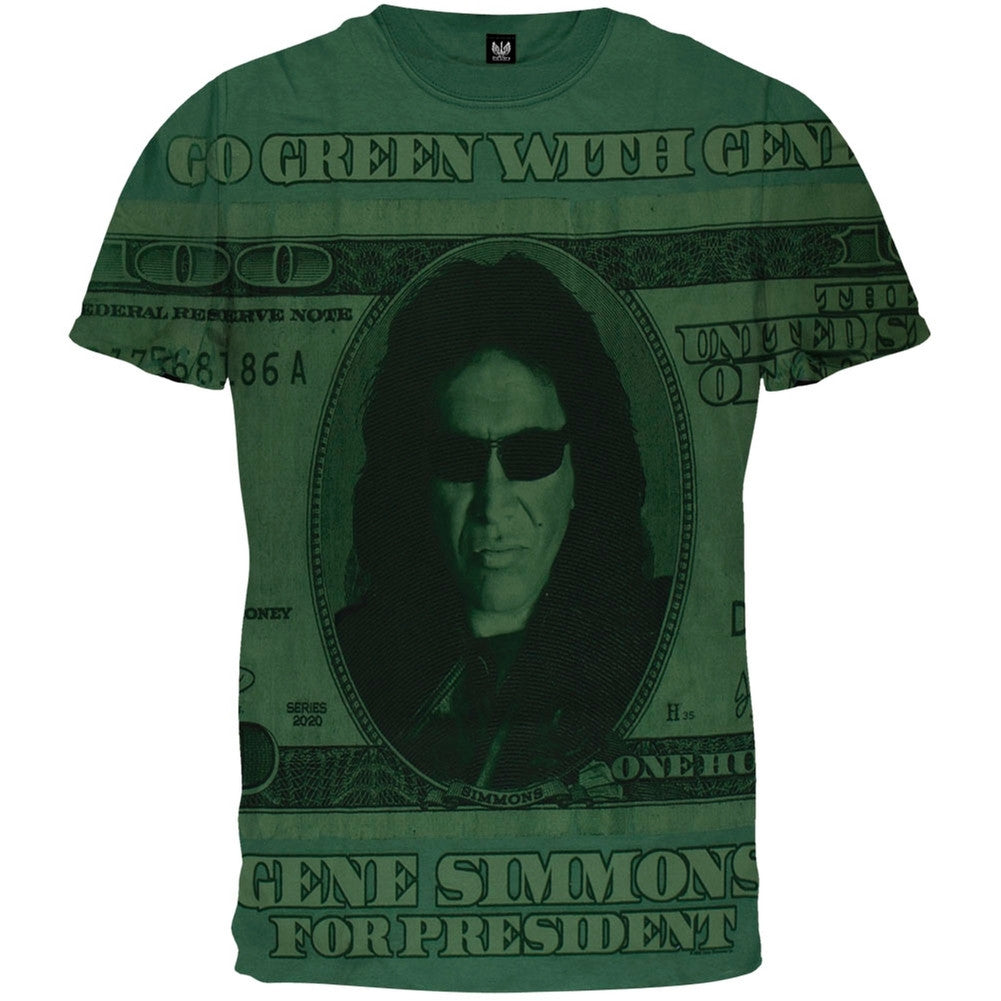 Gene Simmons - Go Green T-Shirt Men's T-Shirts Kiss SM Green