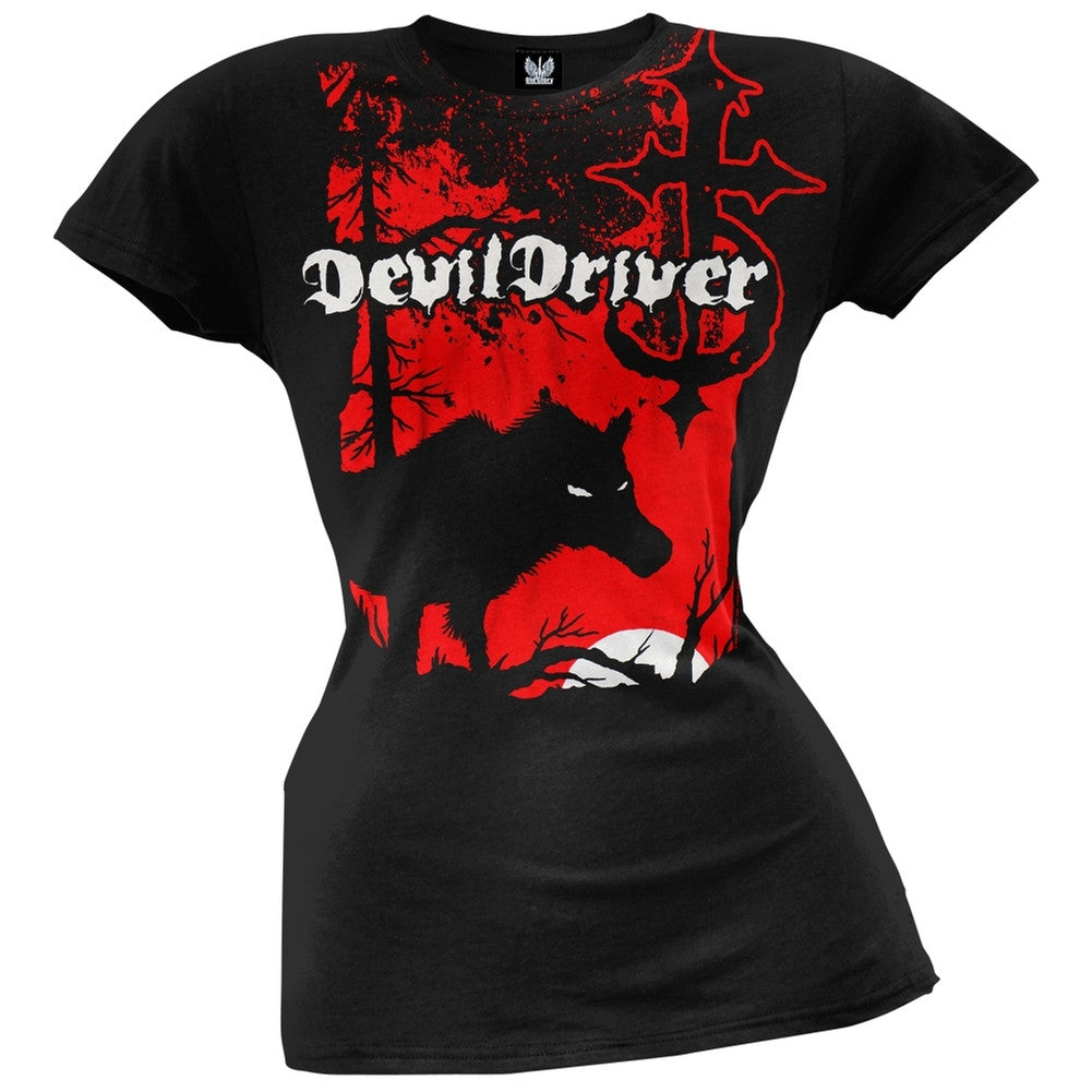 DevilDriver - Wolf Juniors T-Shirt Juniors T-Shirts DevilDriver