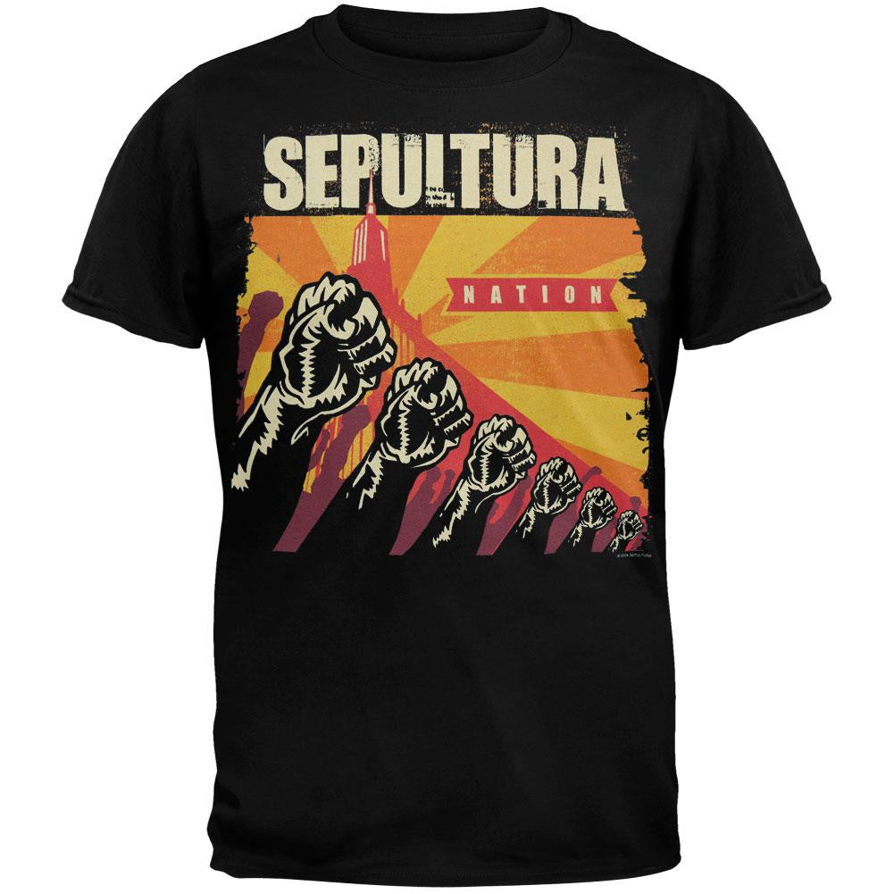 Sepultura - Nation T-Shirt Men's T-Shirts Sepultura 2XL Black