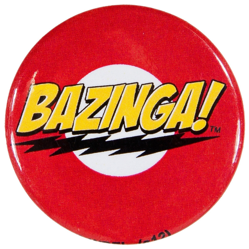 Big Bang Theory - Bazinga Red Button Buttons Old Glory OS Red