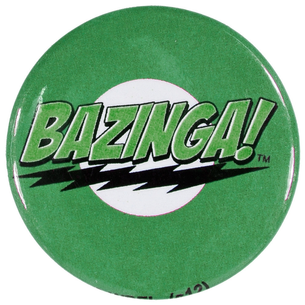 Big Bang Theory - Bazinga Green Button Buttons Old Glory OS Green