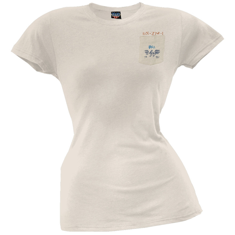 Wonder Woman - Hard To Get Juniors Pocket T-Shirt Juniors T-Shirts Wonder Woman