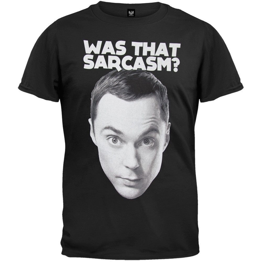 Big Bang Theory - Was That Sarcasm T-Shirt Men's T-Shirts Big Bang Theory SM Black