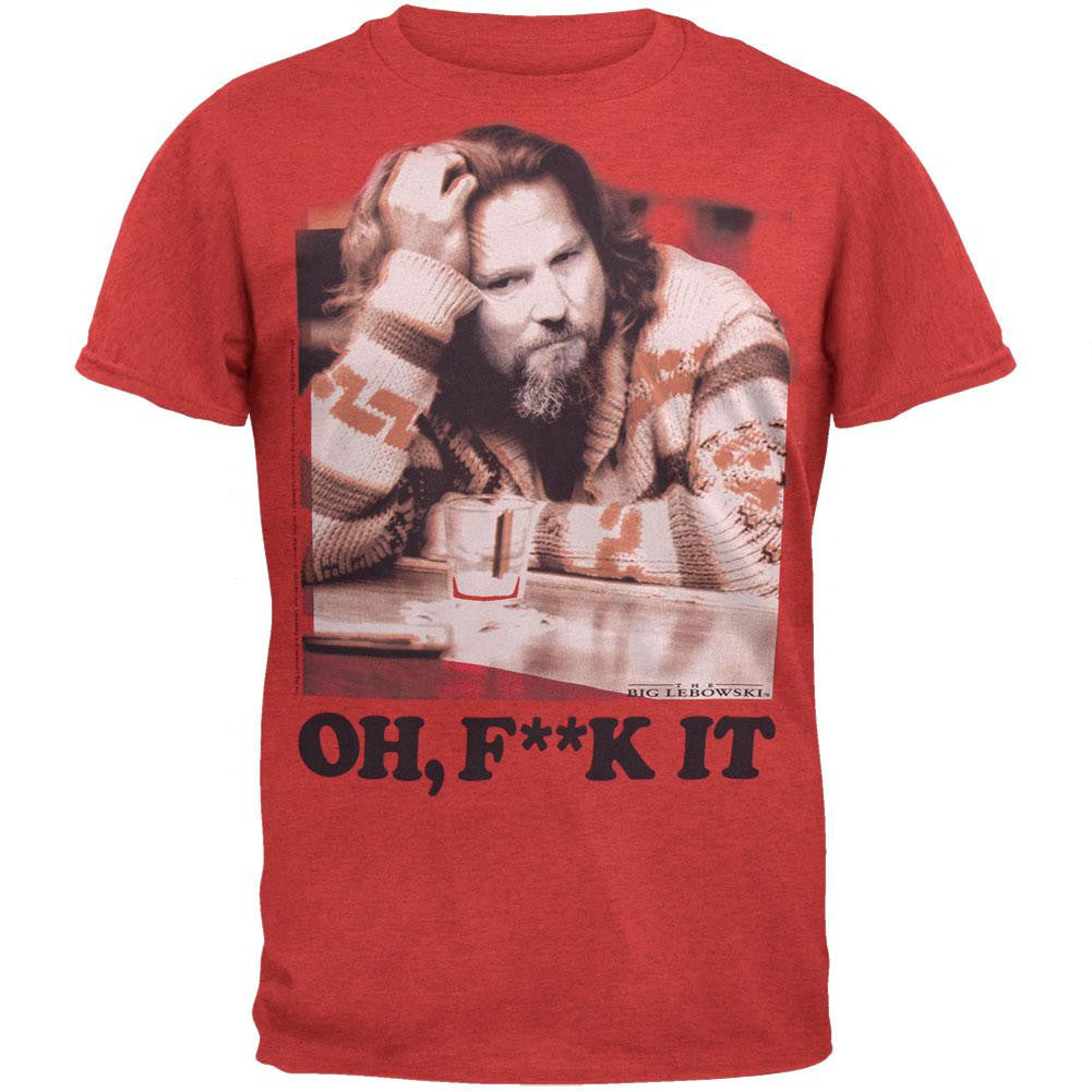 Big Lebowski - Oh F**K It Soft T-Shirt Men's T-Shirts The Big Lebowski SM Red