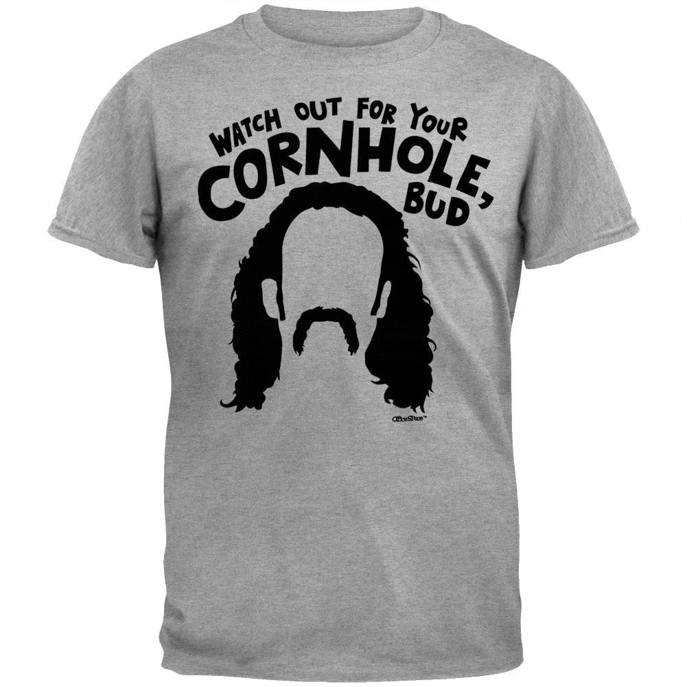 Office Space - Cornhole Soft T-Shirt Men's T-Shirts Office Space SM Grey