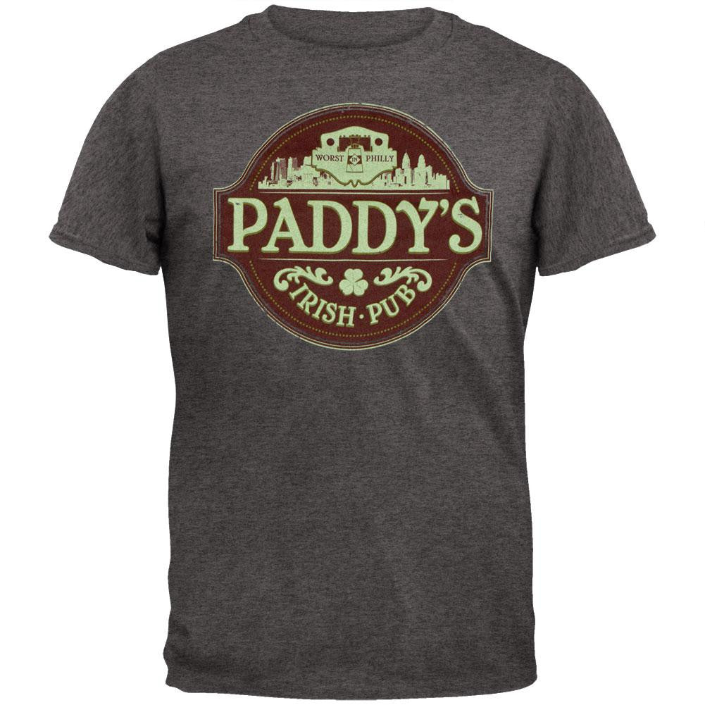 It's Always Sunny In Philadelphia - Paddy's Pub Plaque Soft T-Shirt Men's T-Shirts It's Always Sunny In Philadelphia 2XL Grey