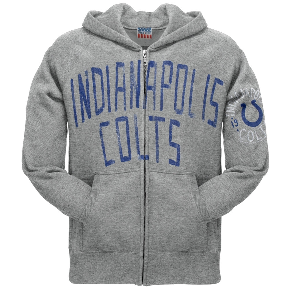 Indianapolis Colts - Sunday Zip Hoodie Men's Hoodies Indianapolis Colts 2XL Grey