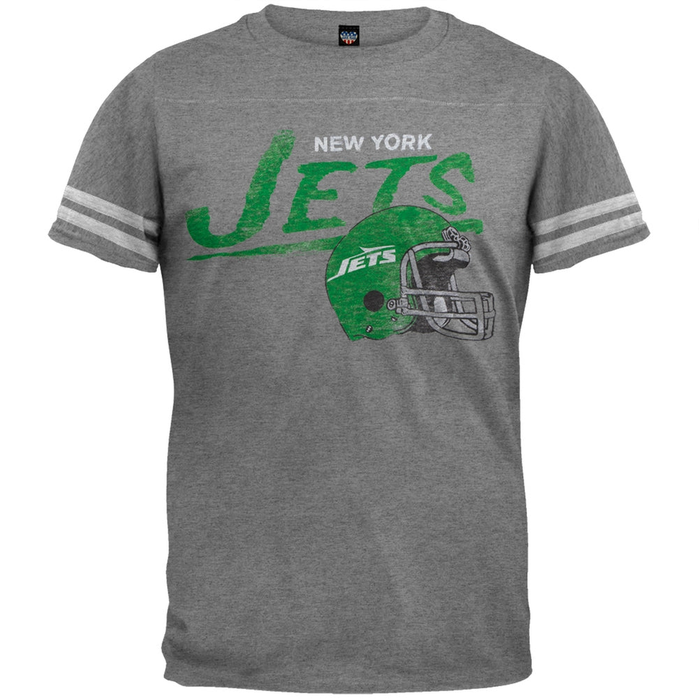 New York Jets - Throwback Soft T-Shirt Men's T-Shirts New York Jets 2XL Grey