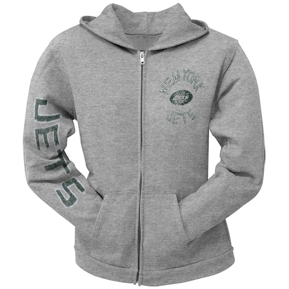 New York Jets - Sunday Juniors Zip Hoodie Juniors Hoodies New York Jets LG Grey